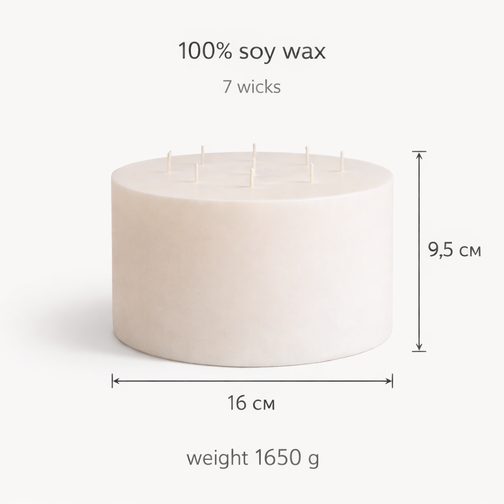 Large 7-Wick Soy Candle Centerpiece