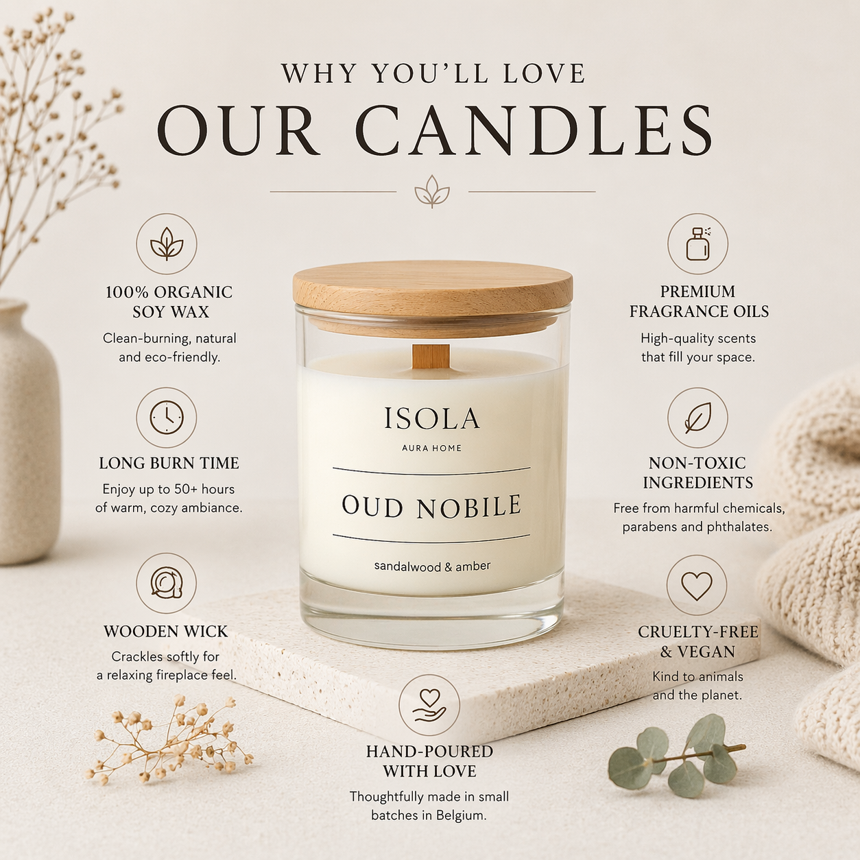 Magnolia & Peony Soy Wax Candle